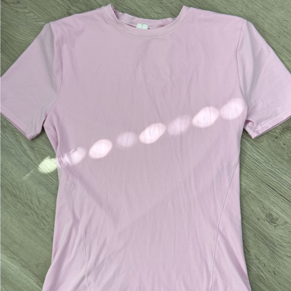 Pink Wundermost Ultra-Soft Nulu Hip-Length
Crewneck Shirt